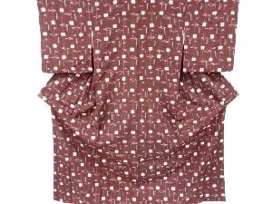 リサイクル　絣柄織り出し手織り真綿紬着物